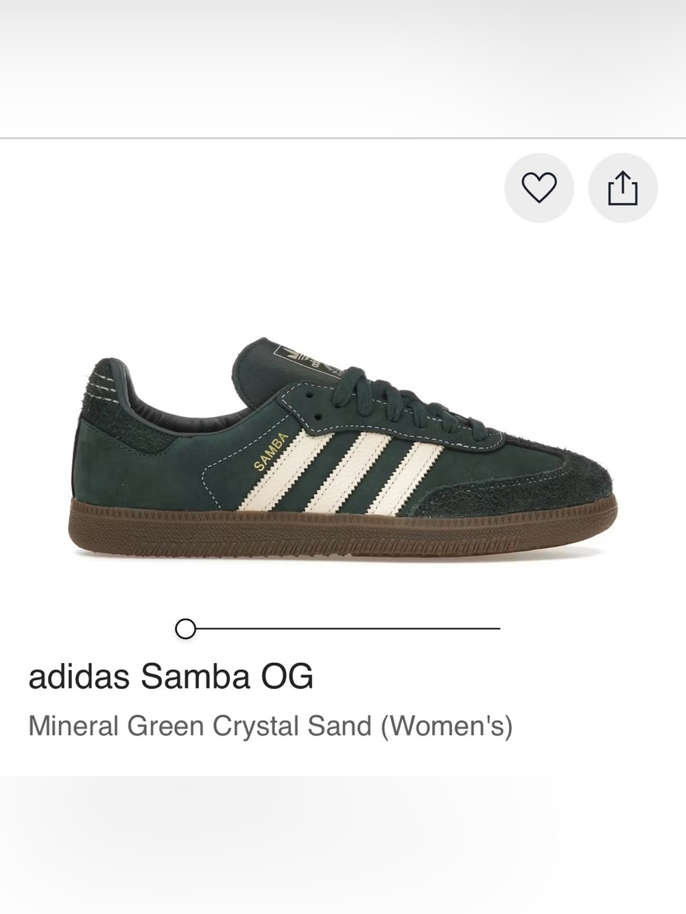 adidas Samba OG in Dark Green with Cream Stripes